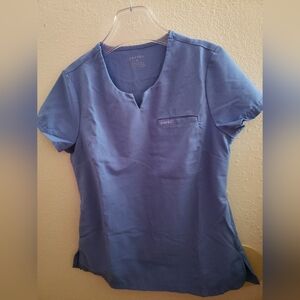 Jaanuu scrub Top small, ceal blue